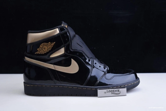 JORDAN METALLIC 1 BLACK (2020) RETRO HIGH AIR GOLD 555088-032 0714